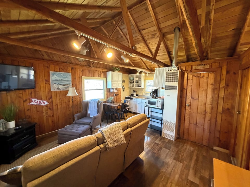 Living room is open to kitchen