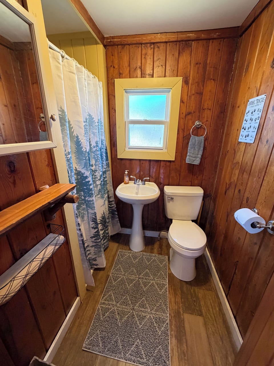 Bathroom with stand-up shower