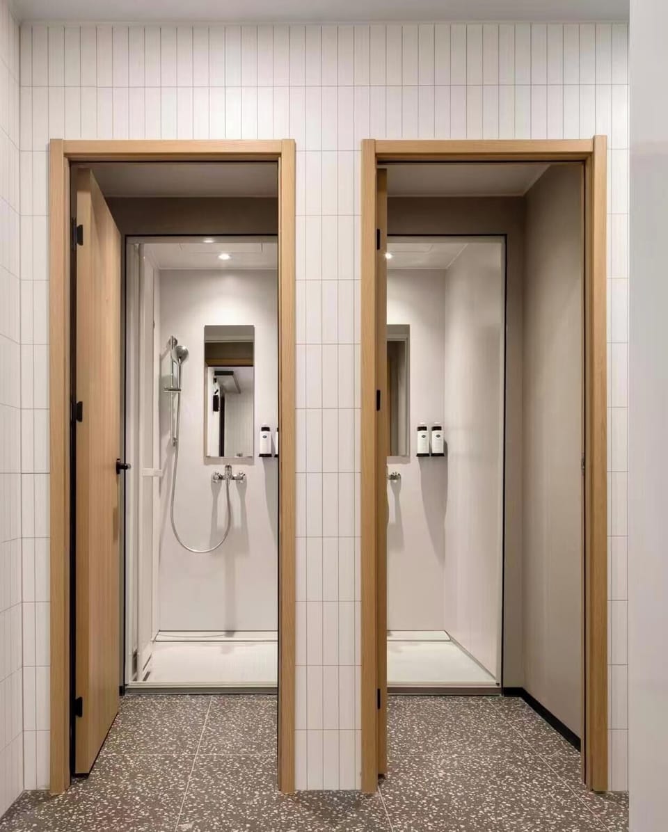 Shower, free toiletries, hair dryer, soap