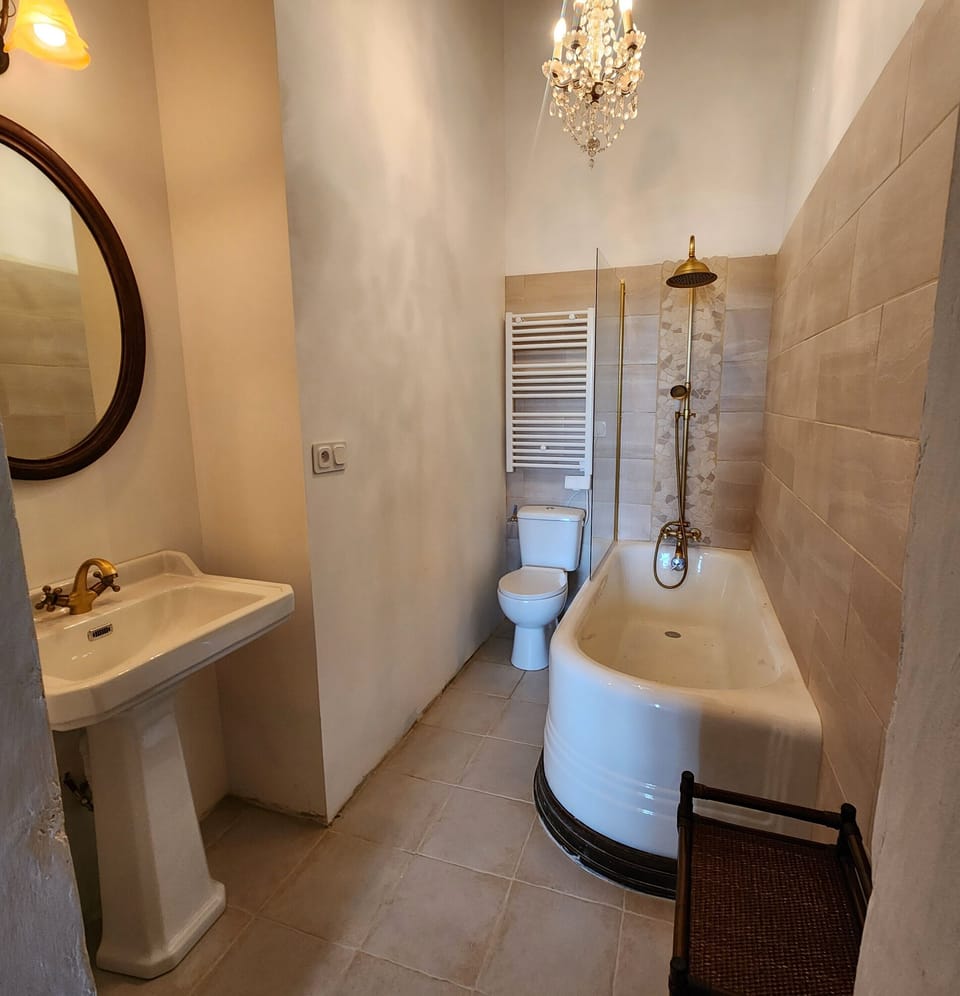 Deluxe Double Room, Garden View | Bathroom | Shower, rainfall showerhead, free toiletries, hair dryer