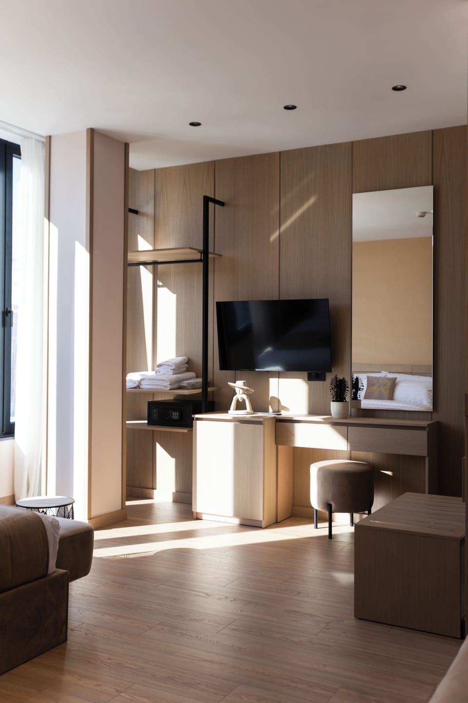Deluxe Triple Room, City View | In-room safe, desk, laptop workspace, free WiFi
