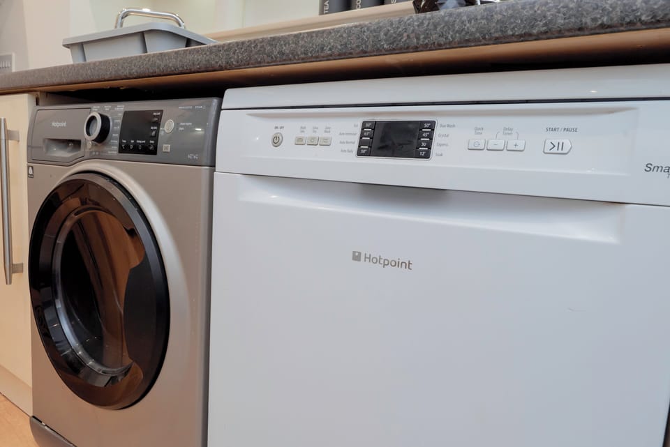 Combined washing machine and dryer, along with dishwasher, to make your every tasks seamless.