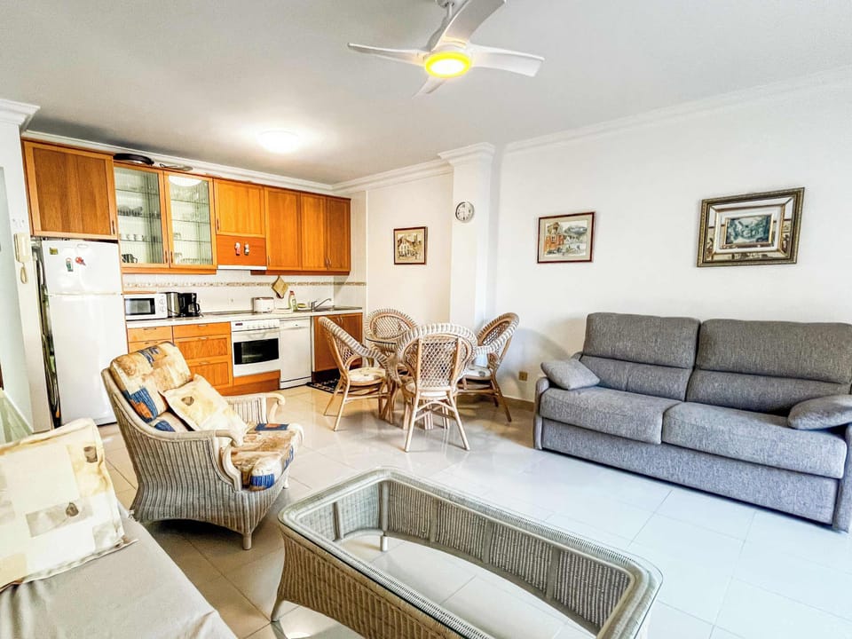 Open plan living, dining and kitchen space