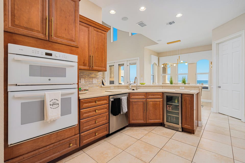 Cooking with an oceanfront view!