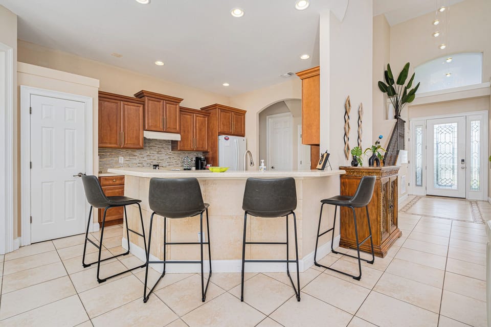 Bar stools for additional seating