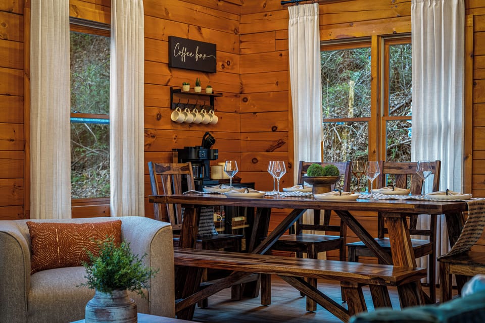 Enjoy your favorite meals at our dining table that seats six!