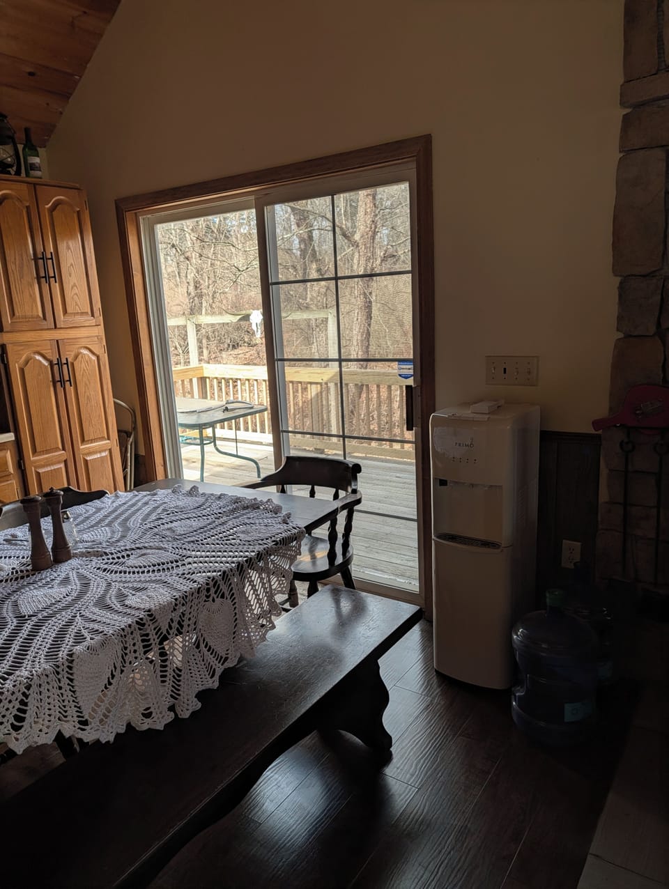 Access to side deck.