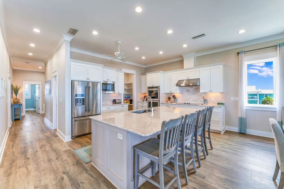 The kitchen is a chef's dream and is fully stocked with everything you need 