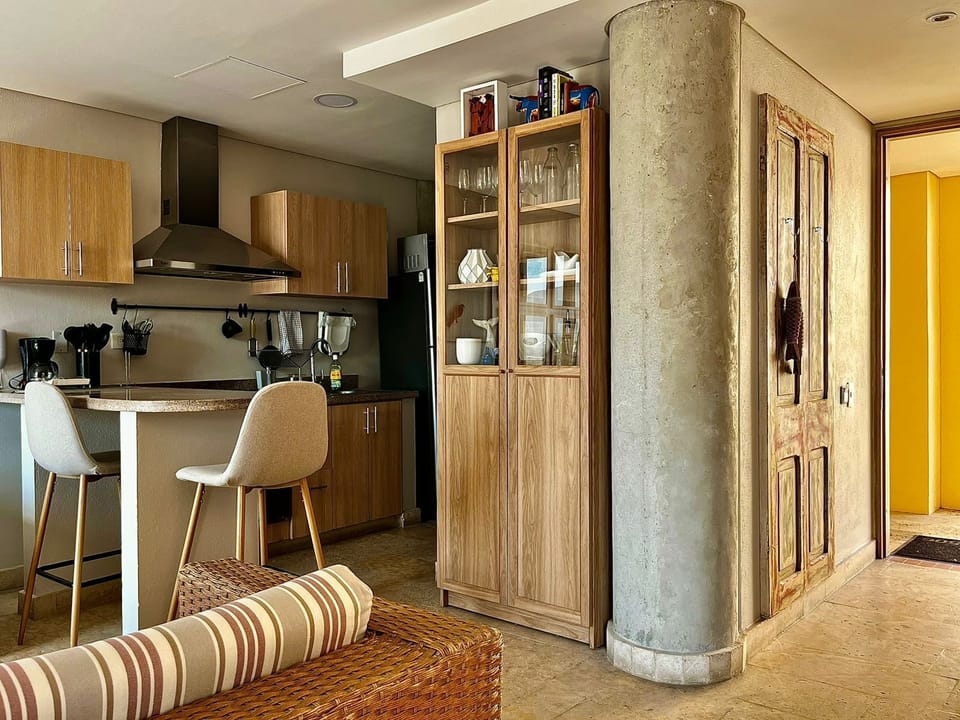 Apartment, City View | Private kitchen | Coffee/tea maker, fridge, microwave, oven