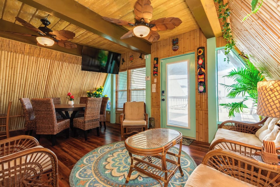 Tiki dining area