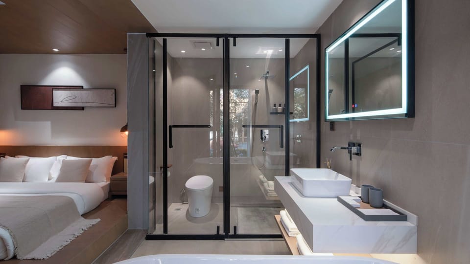Romantic Double Room, Courtyard View | Desk, laptop workspace, blackout drapes, soundproofing