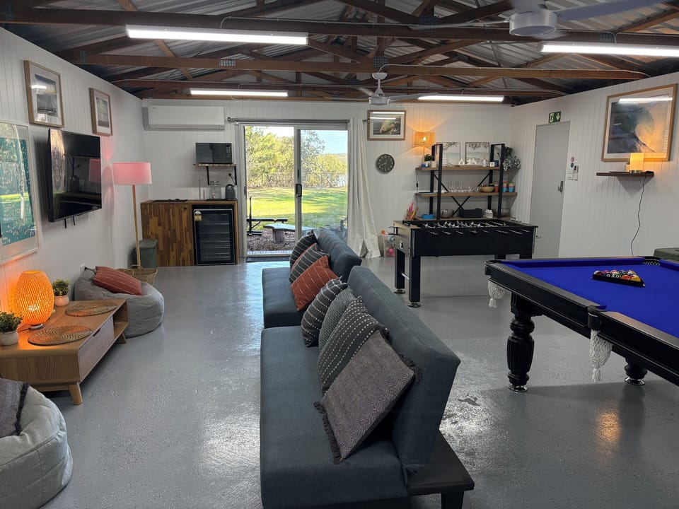 Our entertainment hub gives everyone somewhere to unwind, whatever the weather.