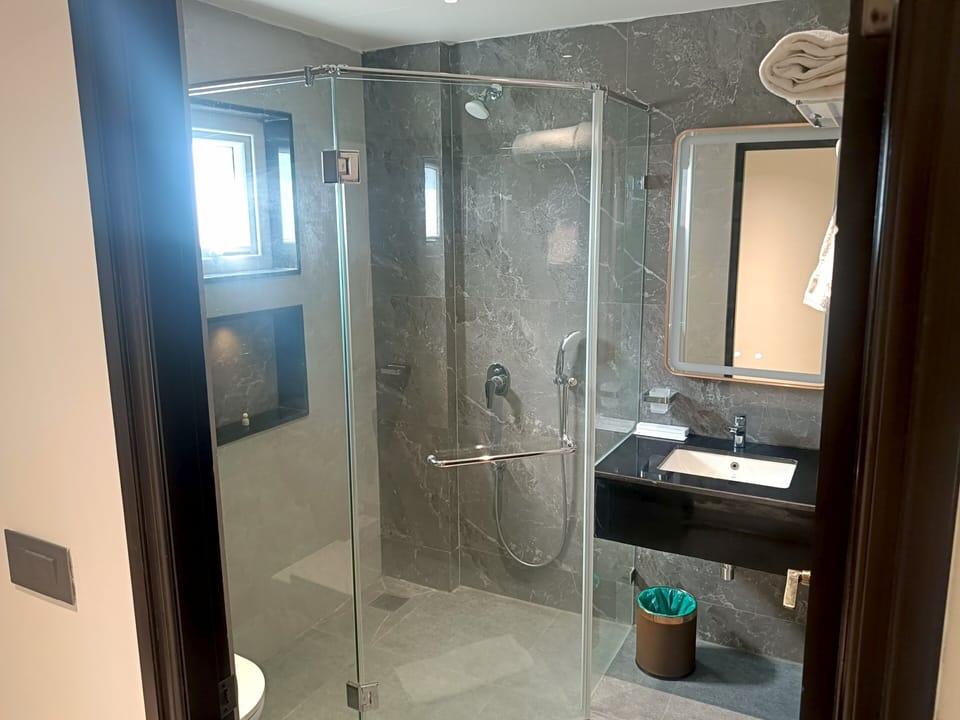 Comfort Double Room | Bathroom | Shower, free toiletries, towels, soap