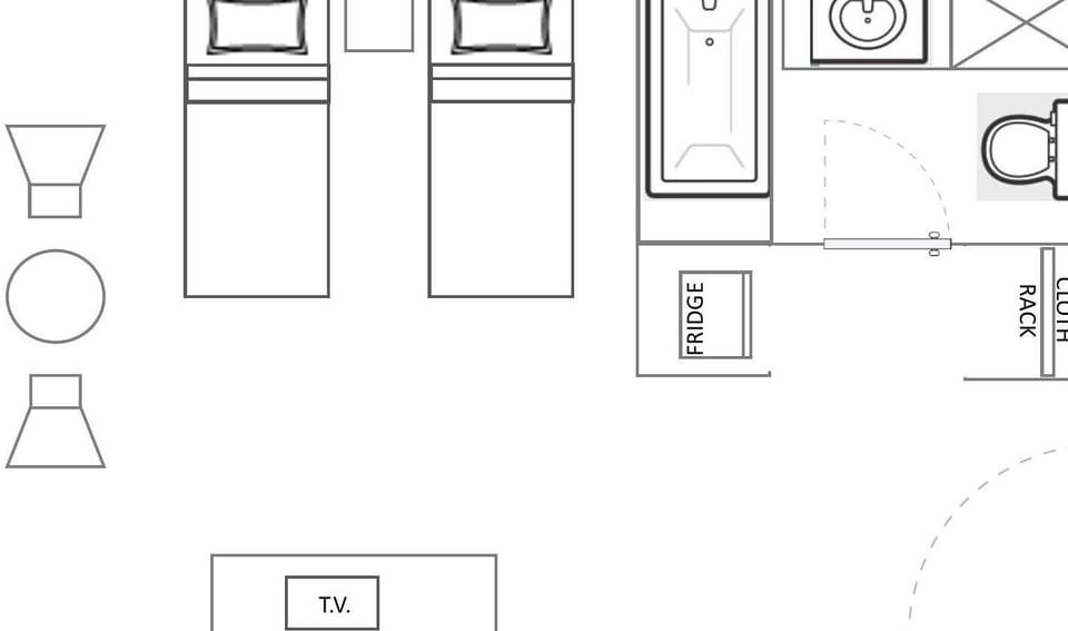 Standard Twin Room | Floor plan