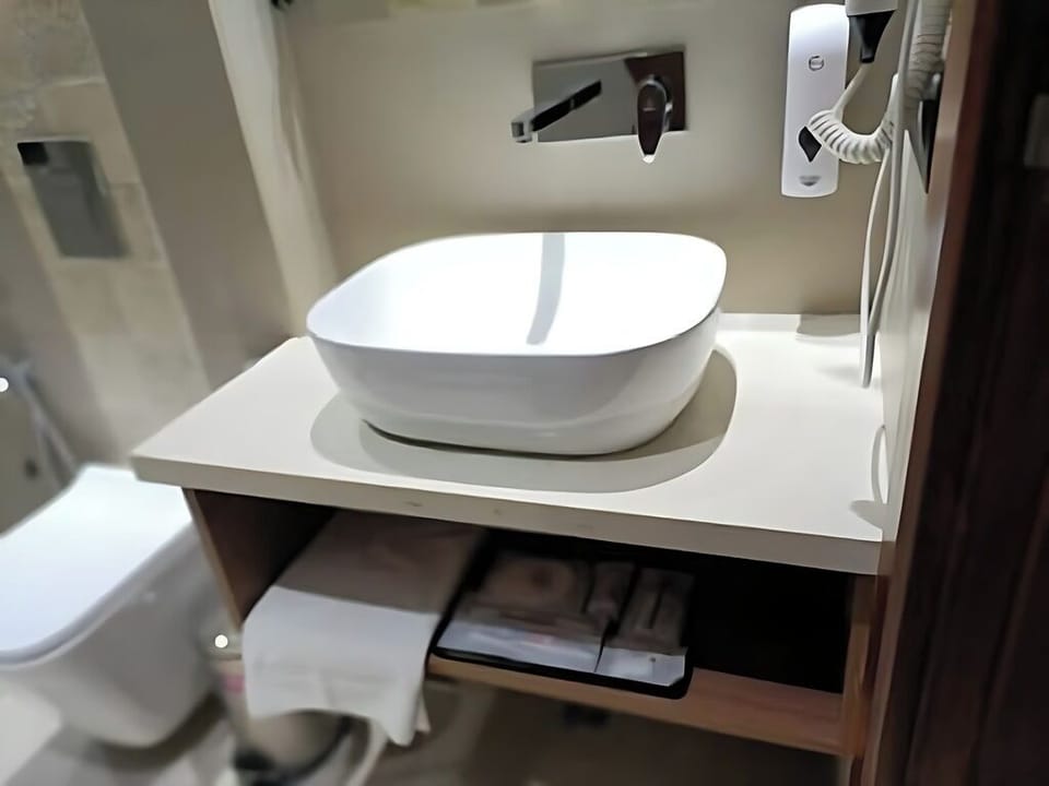 Deluxe Double Room | Bathroom | Combined shower/tub, free toiletries, hair dryer, slippers