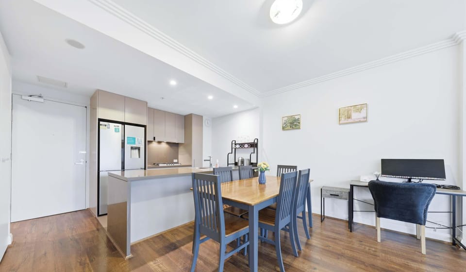 Open-plan dining and living space