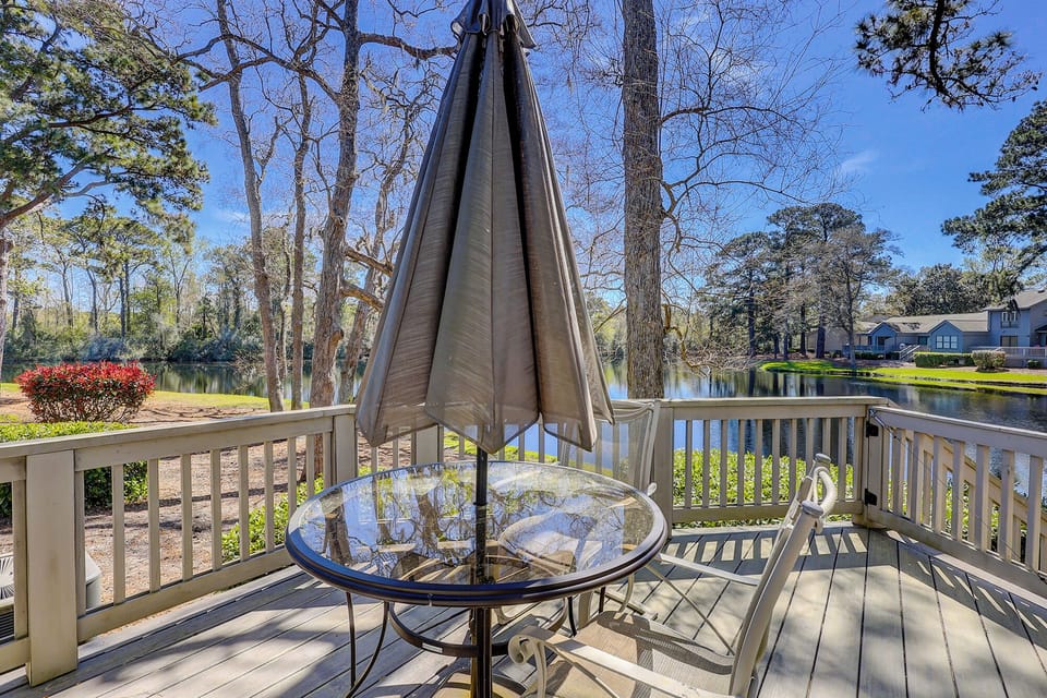 Private Porch with Lagoon View