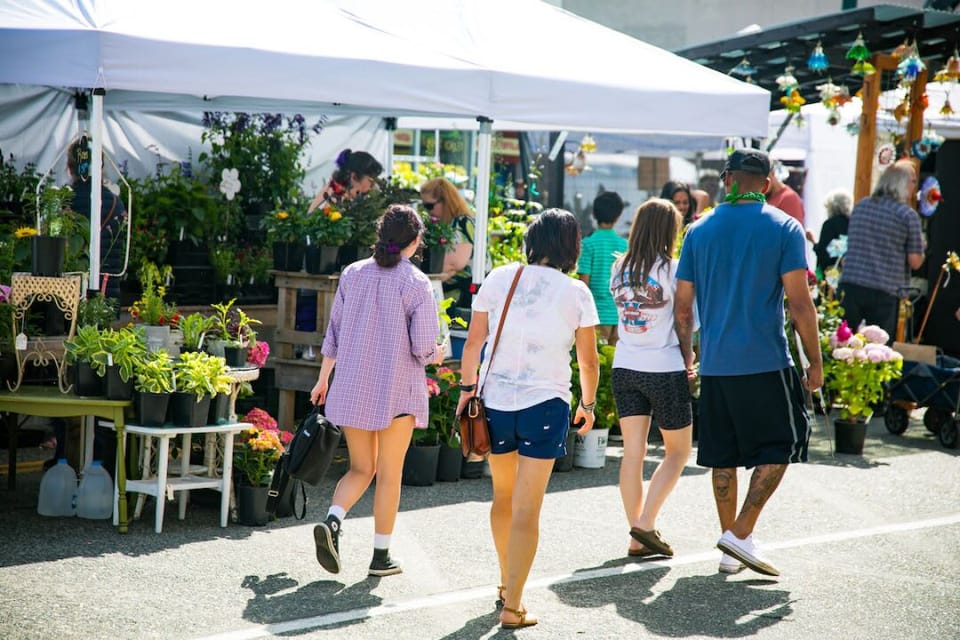 Fresh finds at the nearby farmers market.