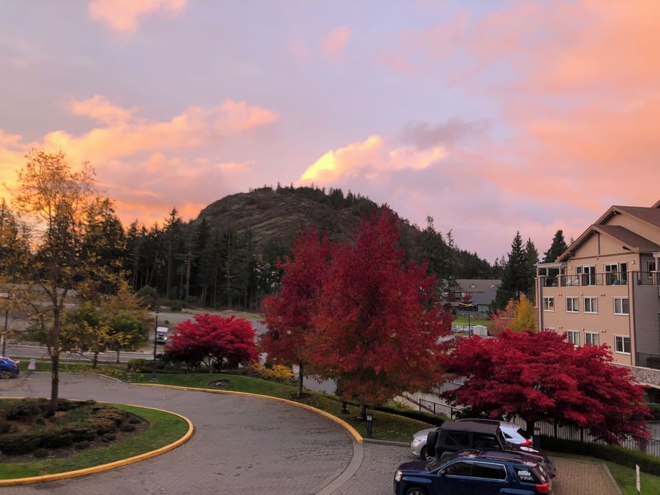 Beautiful view of mount finlayson from the balcony