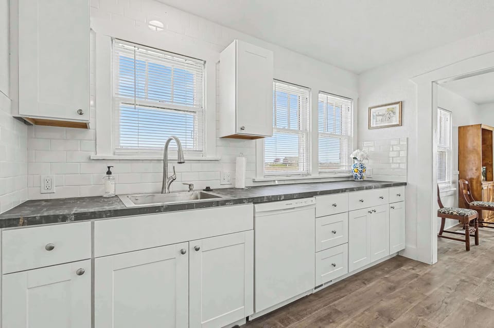Bright Kitchen  Sink and Windows