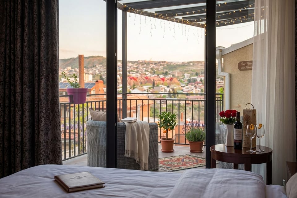 Deluxe Double Room, Balcony, City View | In-room safe, blackout drapes, soundproofing, iron/ironing board