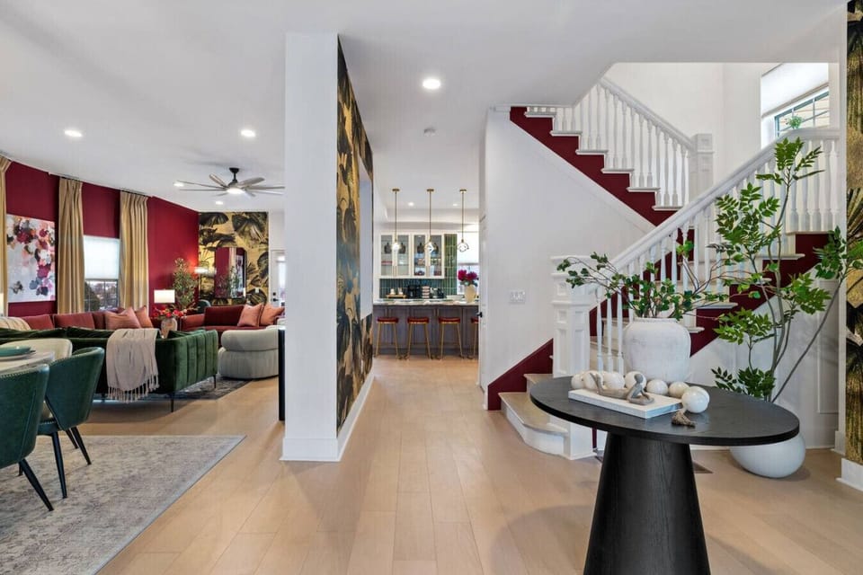 A grand foyer sets the tone for luxury throughout.