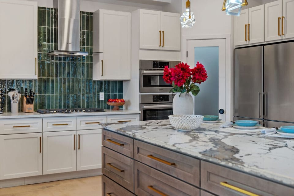 Every morning starts right in this light-filled kitchen.