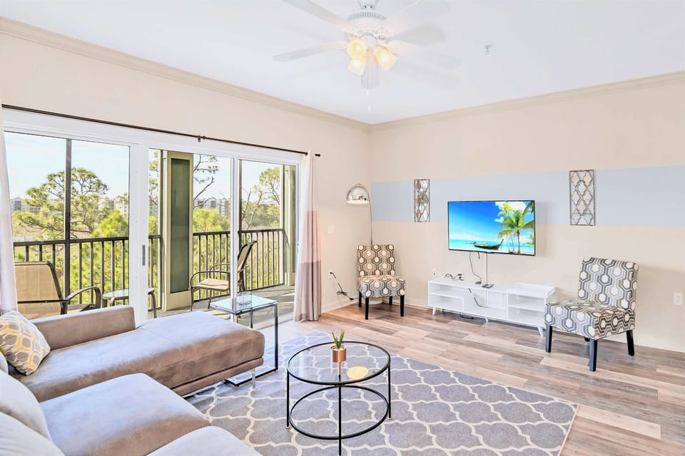 Gather together in this bright and spacious living space.