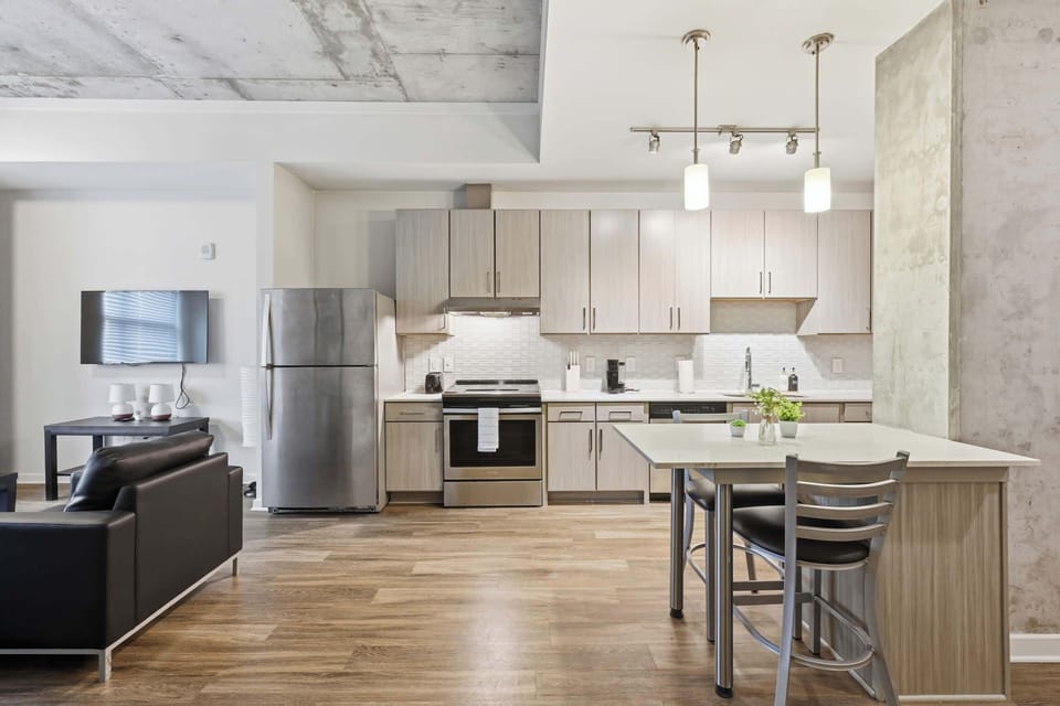 Kitchen + Living Room