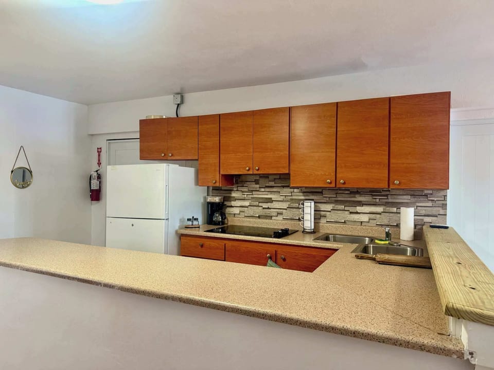 Fully equipped kitchen with ample counter space for delicious meals.