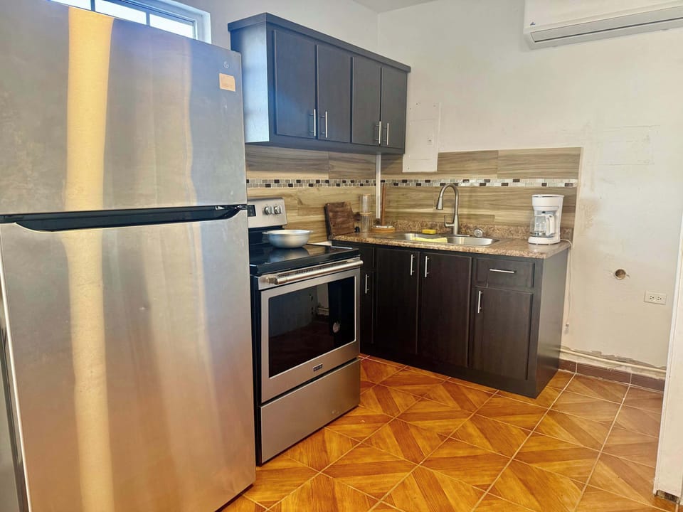 Whip up meals in the full kitchen with modern stainless steel appliances.