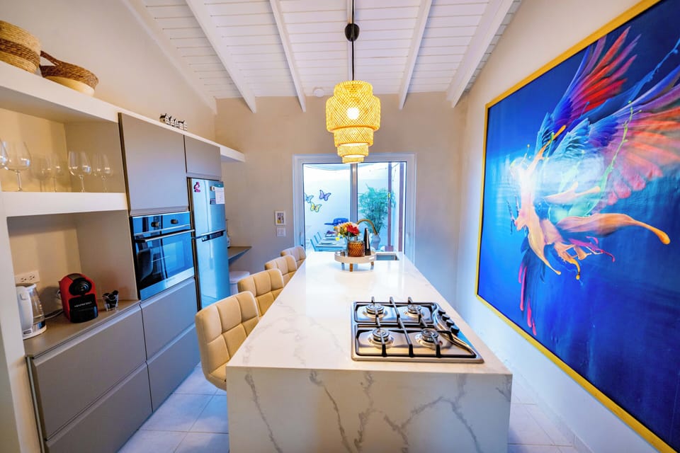 Spacious kitchen island perfect for cooking and gathering.