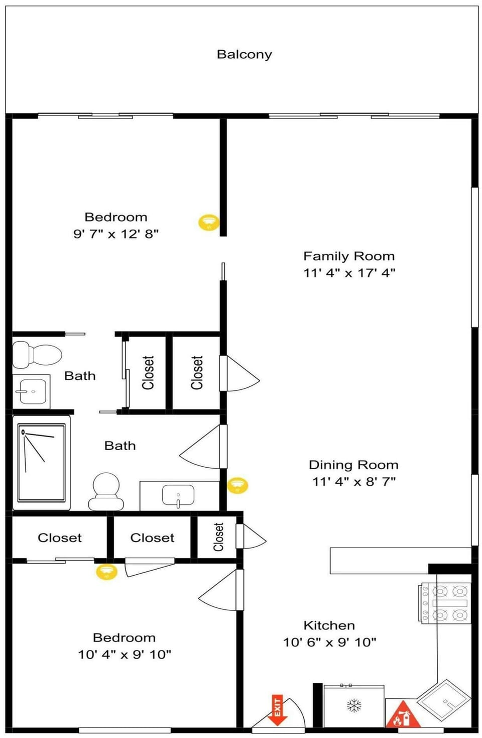 Pointe South 407 - Floor Plan