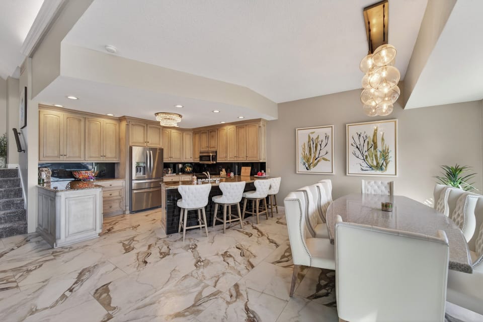DINING AREA AND KITCHEN
