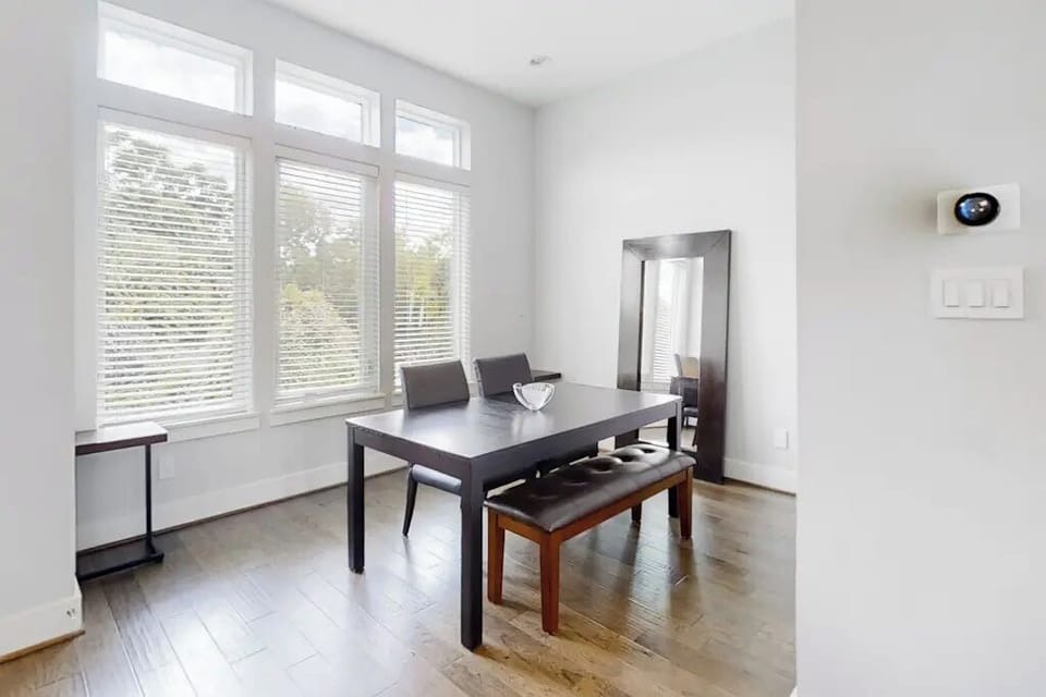 Dining Room sits 4 but has an extension leaf for additional seating.