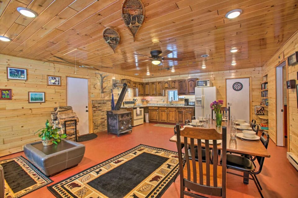 Living Room | Wood Stove | Kitchen View & Open Layout