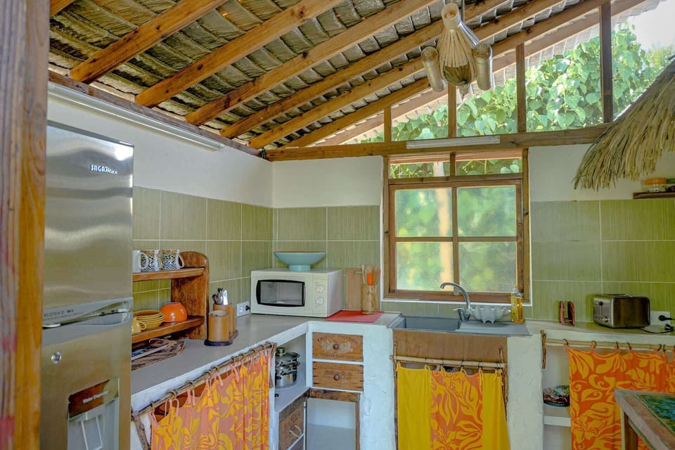 Bright kitchen with large window