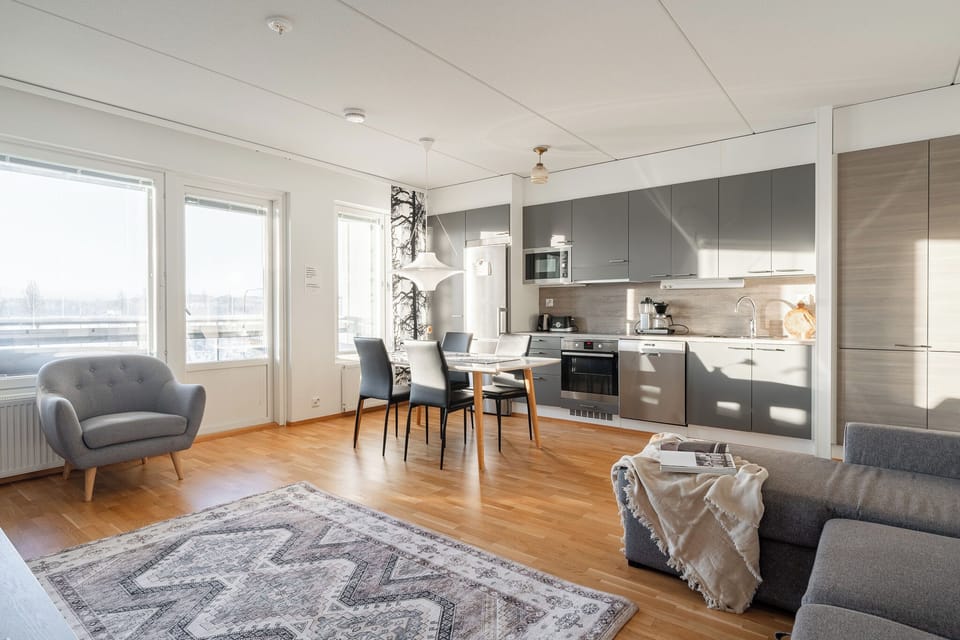 Comfort Apartment, 2 Bedrooms, Lake View | Living area | 50-inch flat-screen TV with cable channels