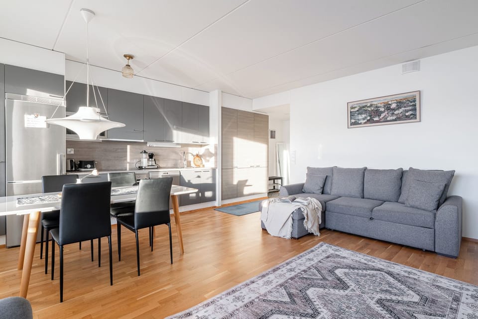 Comfort Apartment, 2 Bedrooms, Lake View | Living area | 50-inch flat-screen TV with cable channels