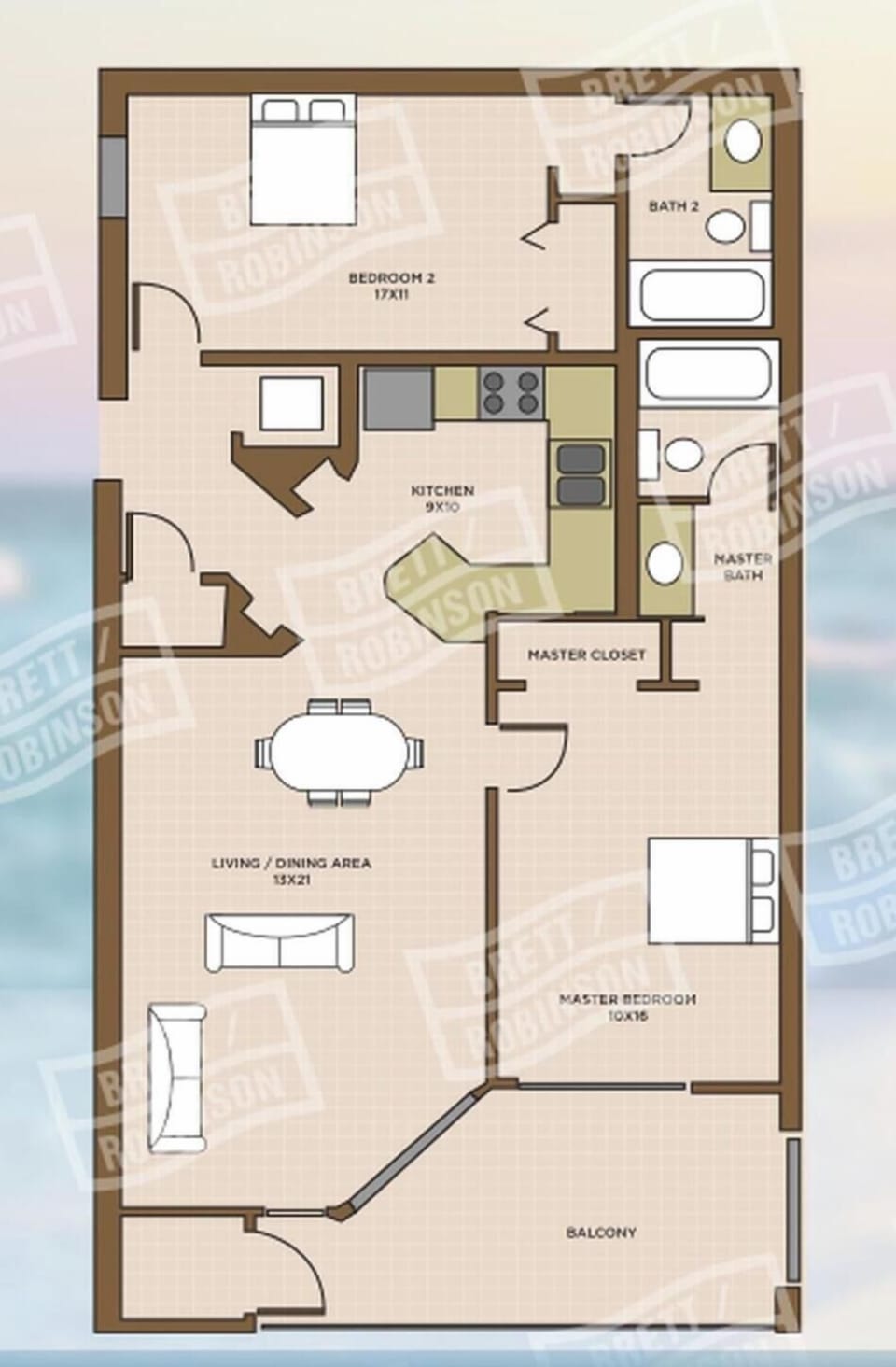 Condo, 2 Bedrooms | Floor plan
