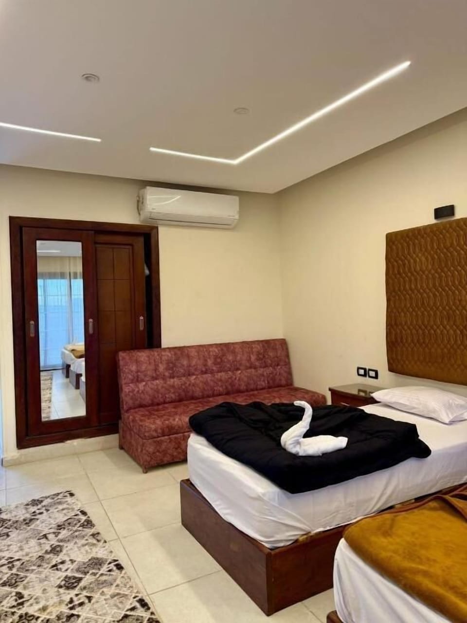 Premium Quadruple Room, Pool View | Desk, laptop workspace