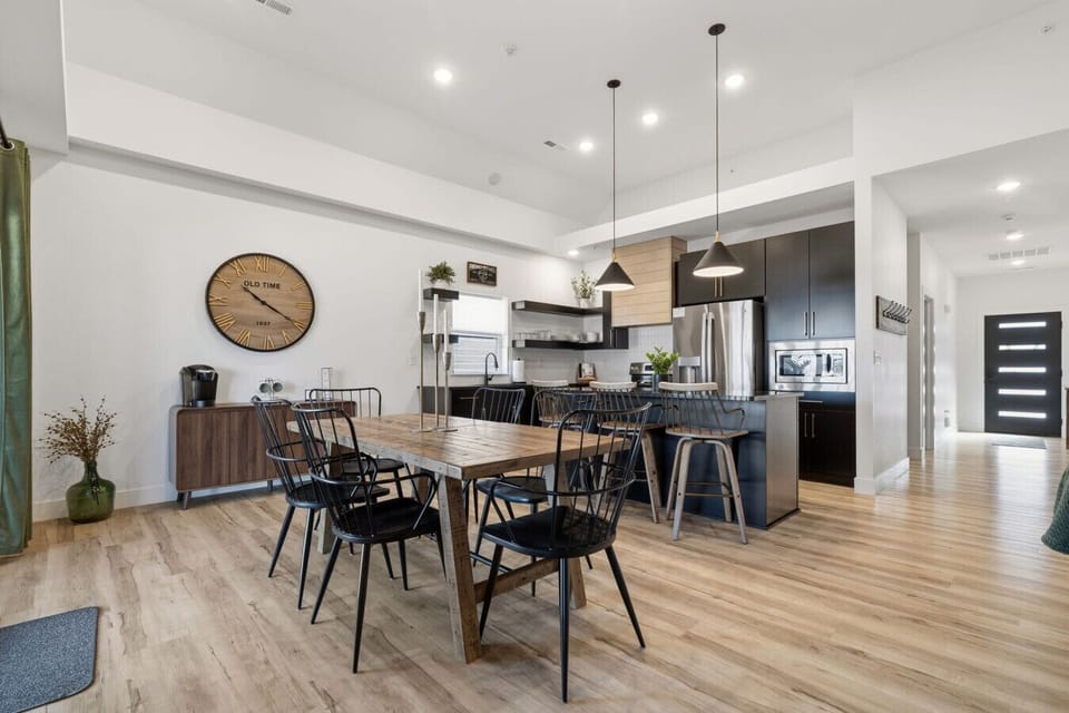 Cook, gather, and connect in this spacious open kitchen and dining area