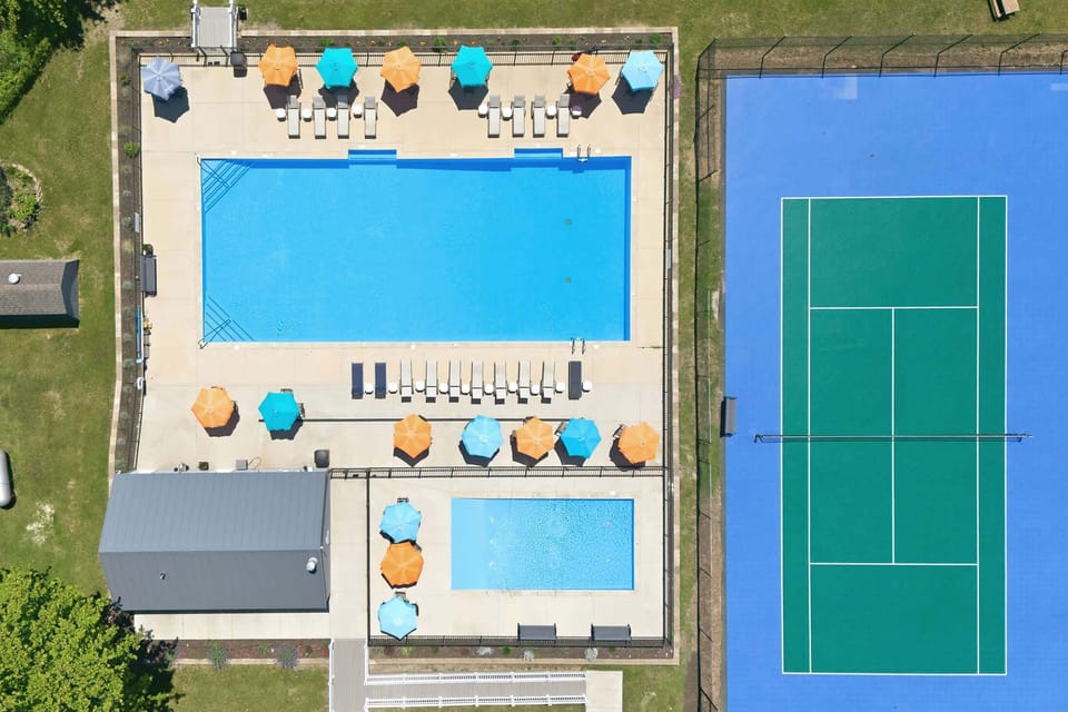 Chalet on the Lake has 3 pools with 2 adult options and a fun kiddie pool.