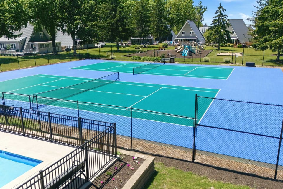 Tennis, swimming, and family fun come together at the resort.