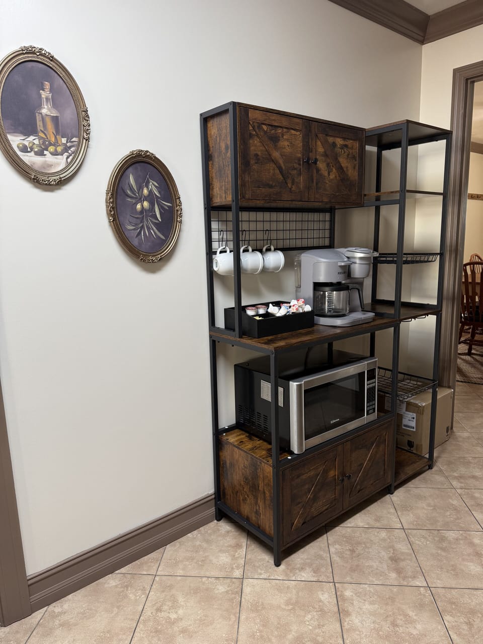 Microwave and Coffee Maker