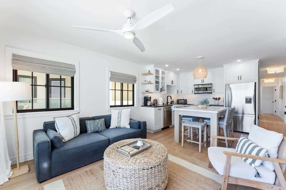 The open-concept floor plan keeps the unit feeling spacious and relaxing.