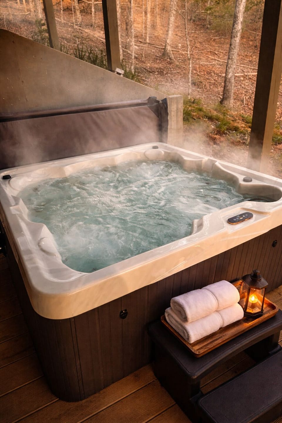 Outdoor spa tub