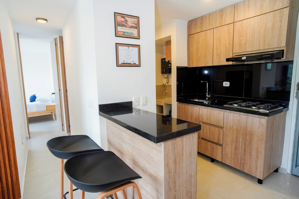 Deluxe Apartment, Balcony, Mountain View | Private kitchen | Coffee/tea maker, rice cooker, griddle, cookware/dishes/utensils