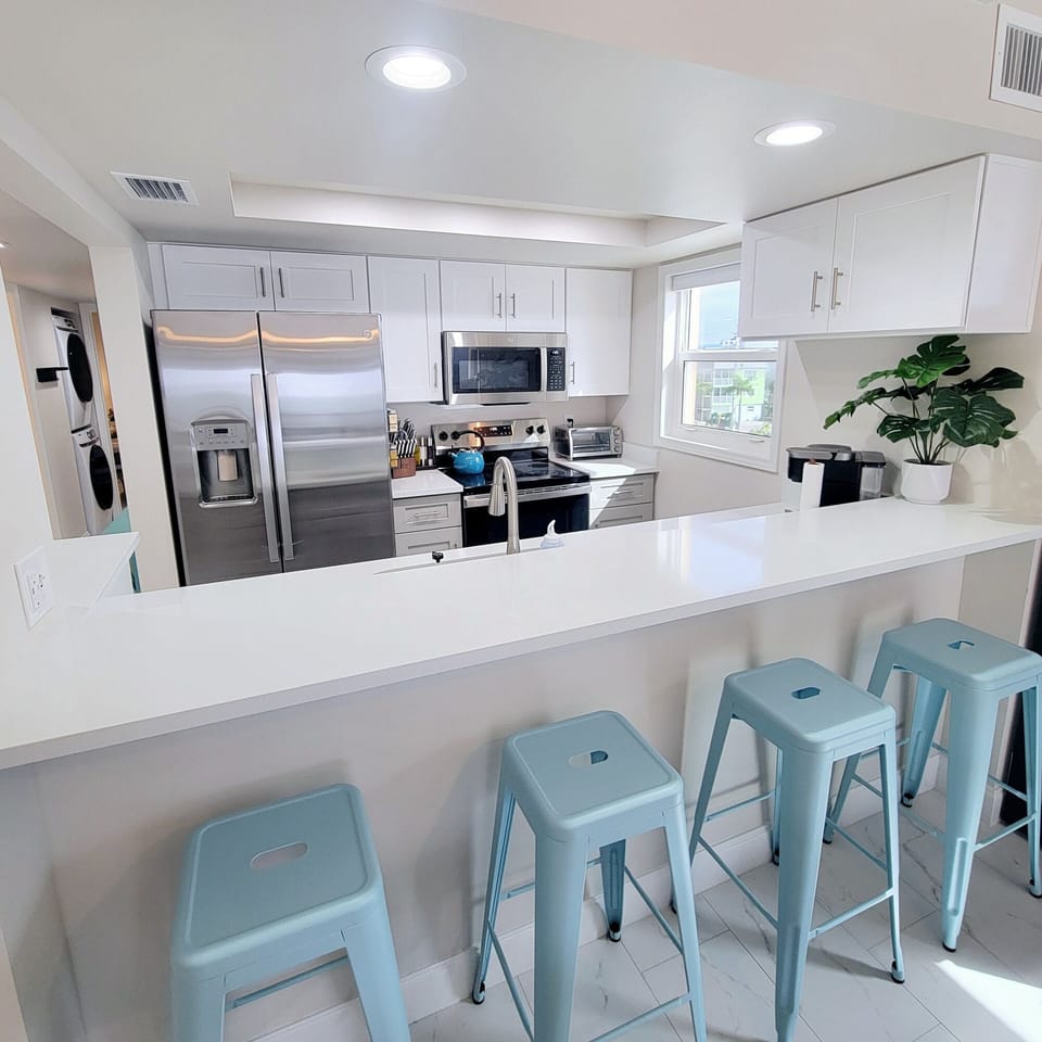 Bar Seating + Kitchen