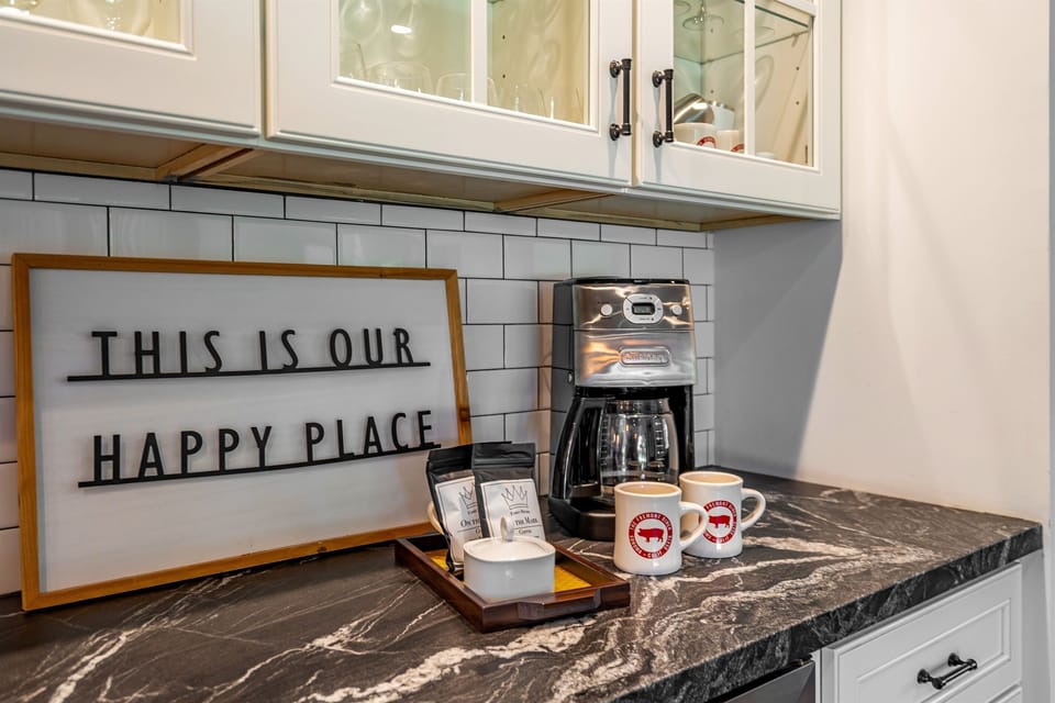 Coffee, cream & sugar is provided for your stay! Check out our favorite local coffee.